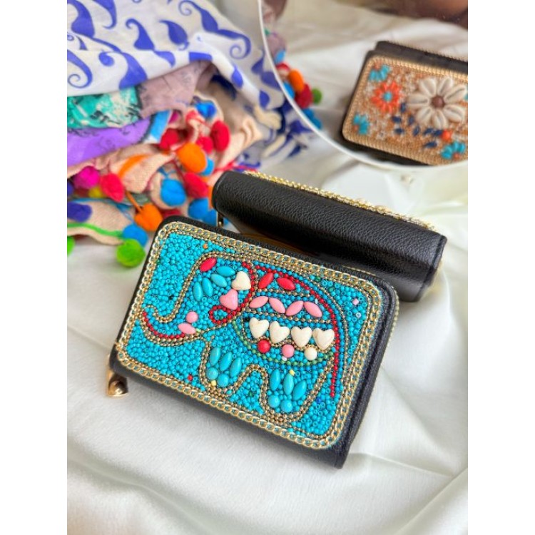 Neela Haathi - Boho Charm Card Holder