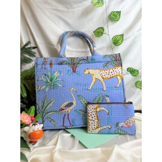 The Quilted Box Tote - Jungle