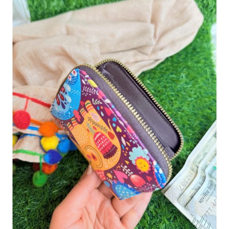 Purple - Patterned Card Holder