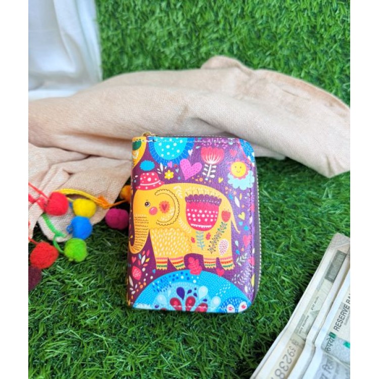 Purple - Patterned Card Holder