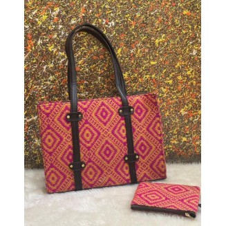 The Eclat Tote -Pink Saffron