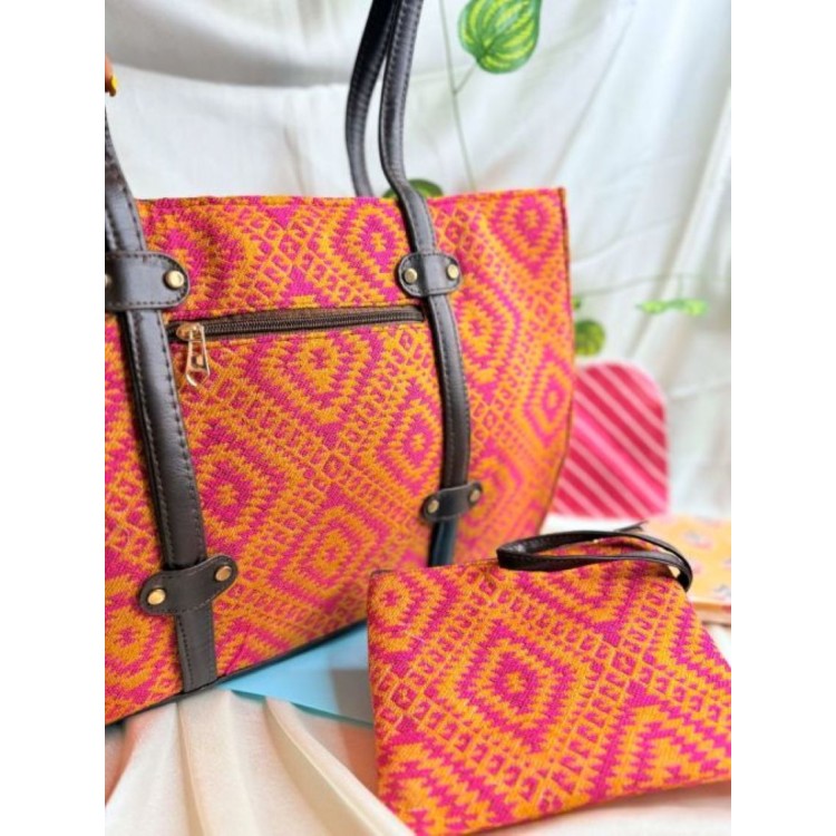 The Eclat Tote -Pink Saffron