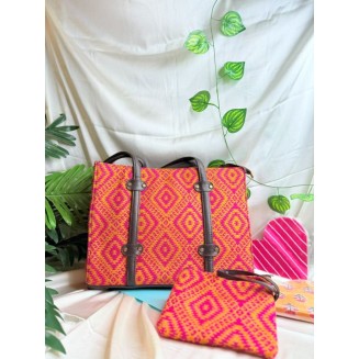 The Eclat Tote -Pink Saffron