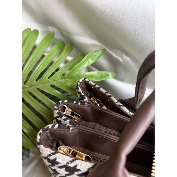 The Jashn Handbag - Houndstooth