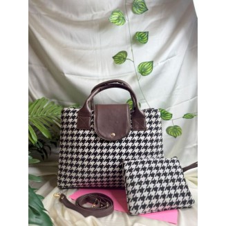 The Jashn Handbag - Houndstooth