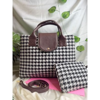 The Jashn Handbag - Houndstooth