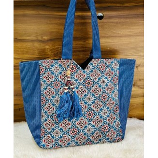 Blueberry - The Sindh Saga Tote