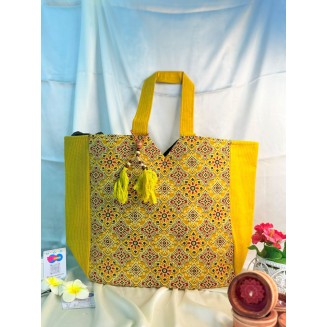 The Sindh Saga Tote - Ochre