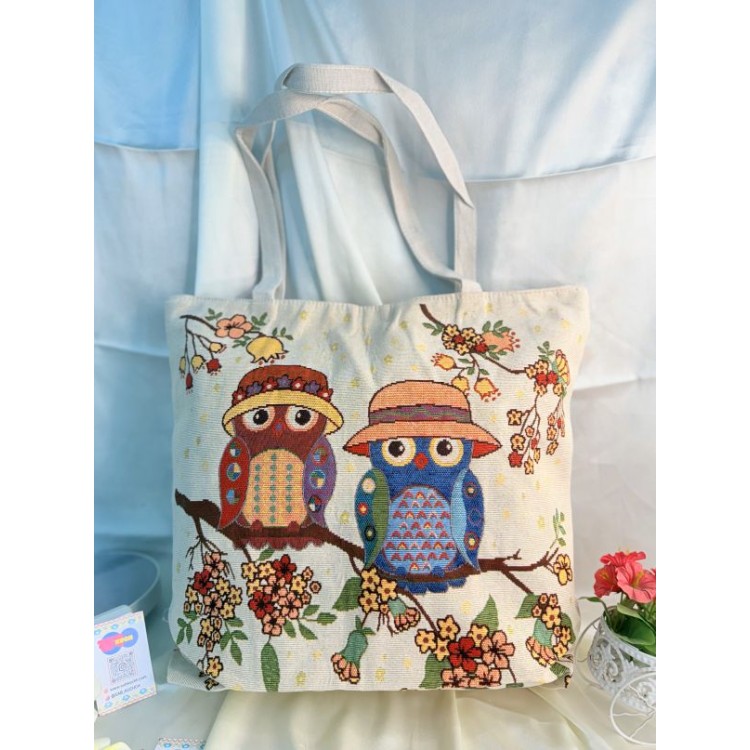 The Owl Pest Tote - Ivory
