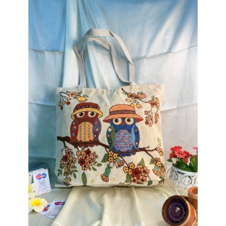 The Owl Pest Tote - Ivory