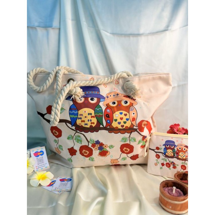 The Owl Pest Tote - Mr & Mrs