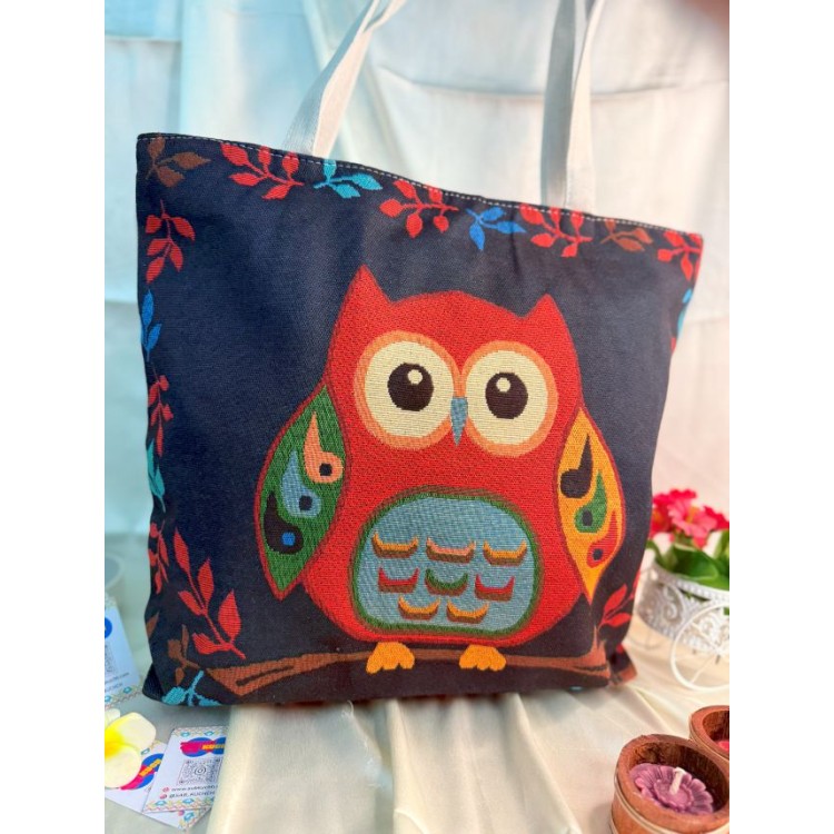 The Owl Pest Tote - Navy