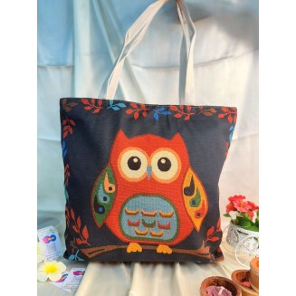 The Owl Pest Tote - Navy