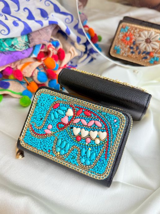 Neela Haathi - Boho Charm Card Holder