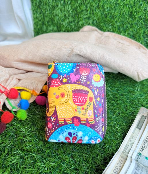 Purple - Patterned Card Holder