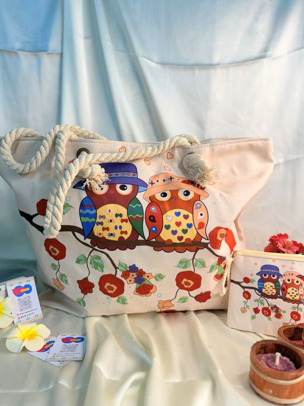The Owl Pest Tote - Mr & Mrs
