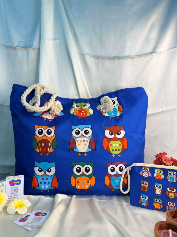 The Owl Pest Tote - Vibrant Hoot